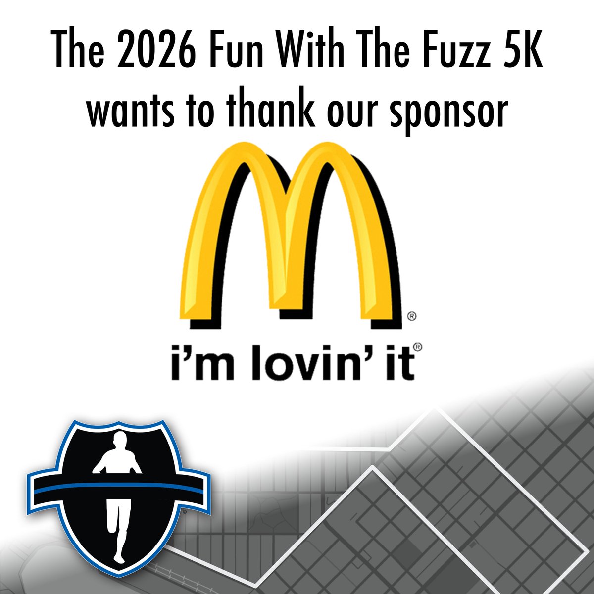 FunWithTheFuzz's tweet photo. We are only two weeks away from this year's race.  @McDonalds  Tier 3 sponsorship helped to make this year's race possible.  Please join us in thanking them!! https://t.co/EHvSqf2Mof