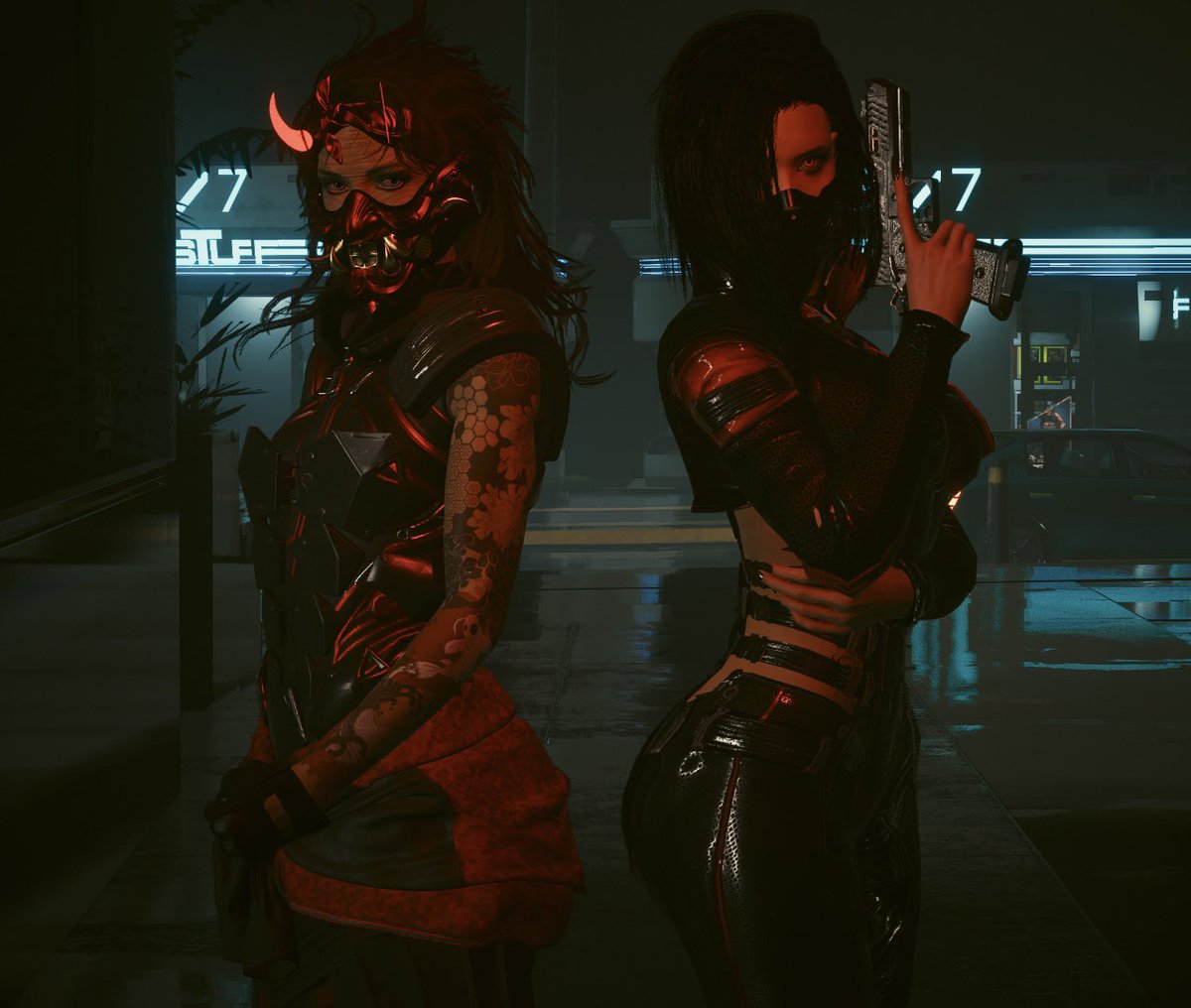 Vengeful_Merc's tweet photo. Two of Night City’s Most Wanted. https://t.co/MTiUUBGM1o