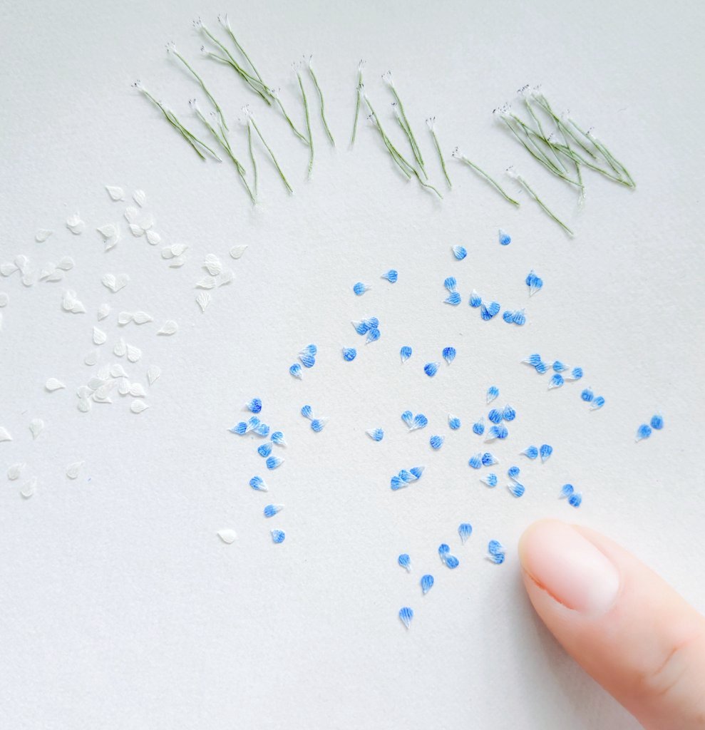 テテシゴト・ミニチュア刺繍糸作家 tweet media