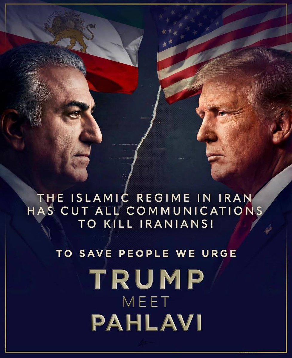 nyx__st's tweet photo. The Islamic regime in Iran has cut off all communications to kill Iranians. To help protect innocent civilians, we respectfully urge @POTUS to meet with @PahlaviReza and discuss ways to support the Iranian people.
God bless the U.S. 🇺🇸
#KingRezaPahlavi‌ForIran ✌🏼💚🤍❤️ https://t.co/jGT05akMXt