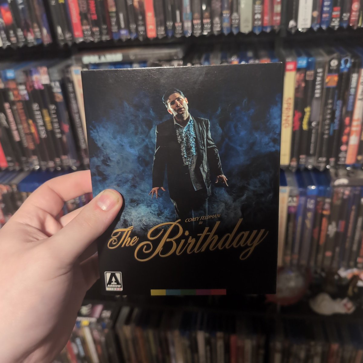 CyberneticPrim8's tweet photo. The new Blu-ray for The Birthday from @ArrowFilmsVideo . What a fantastic release. I love this movie so much, I think it's now my favorite @Corey_Feldman film. https://t.co/F8TekcDGXy