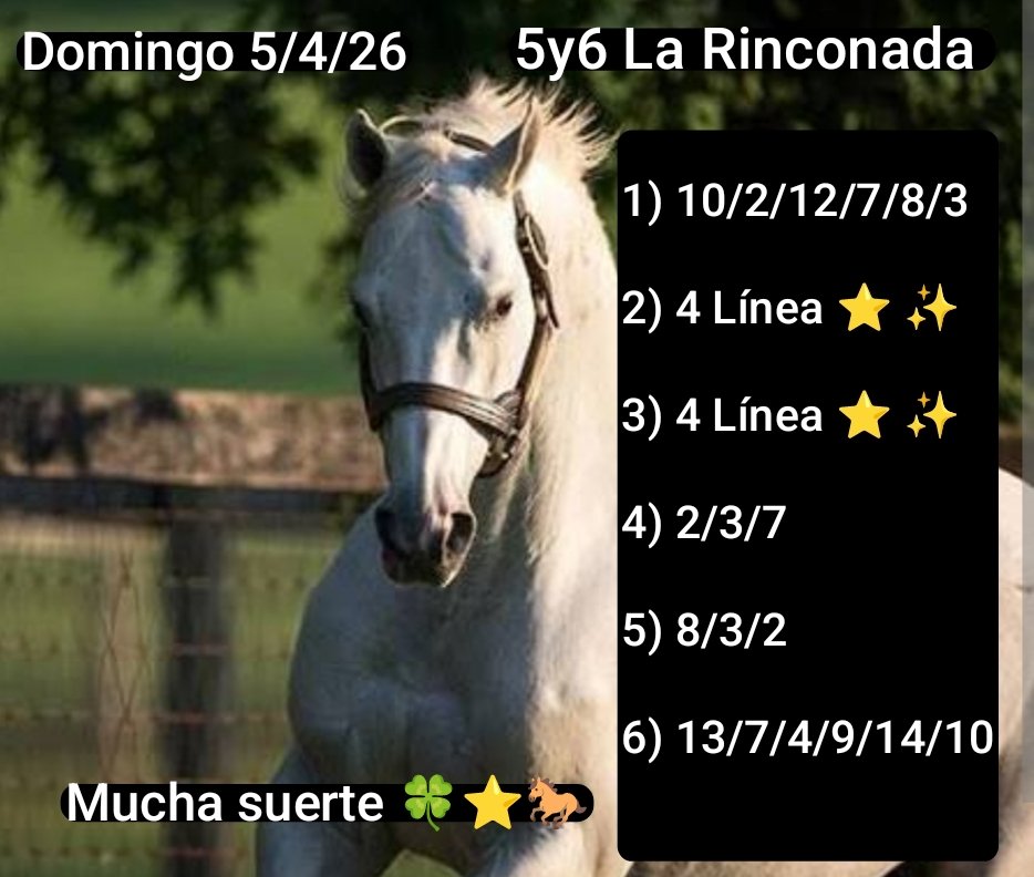 Mucha suerte amigos 🍀👍🐎 
5y6 buscando buenos dividendos!!!

Seguimos 👍