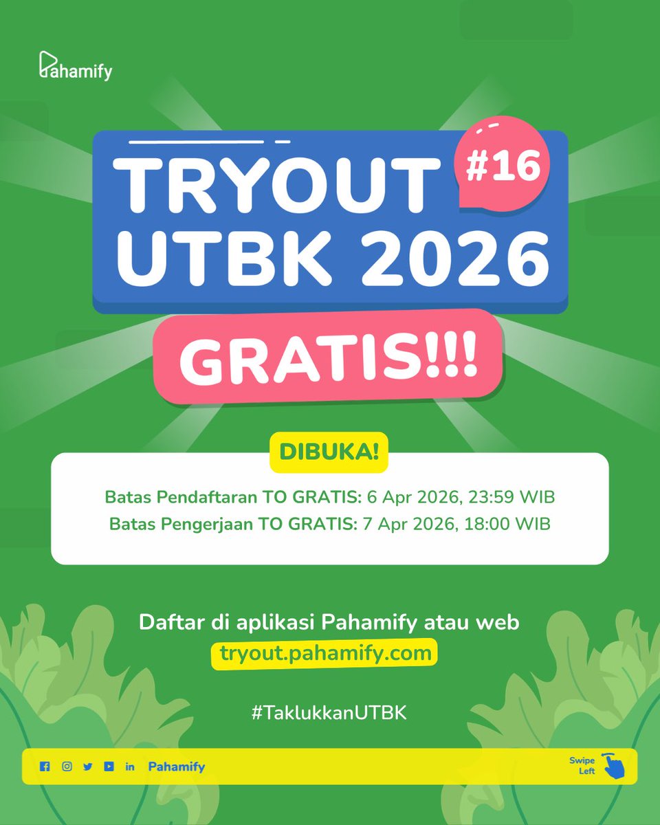 Pahamify | TO + Live Class UTBK & Ujian Mandiri tweet media