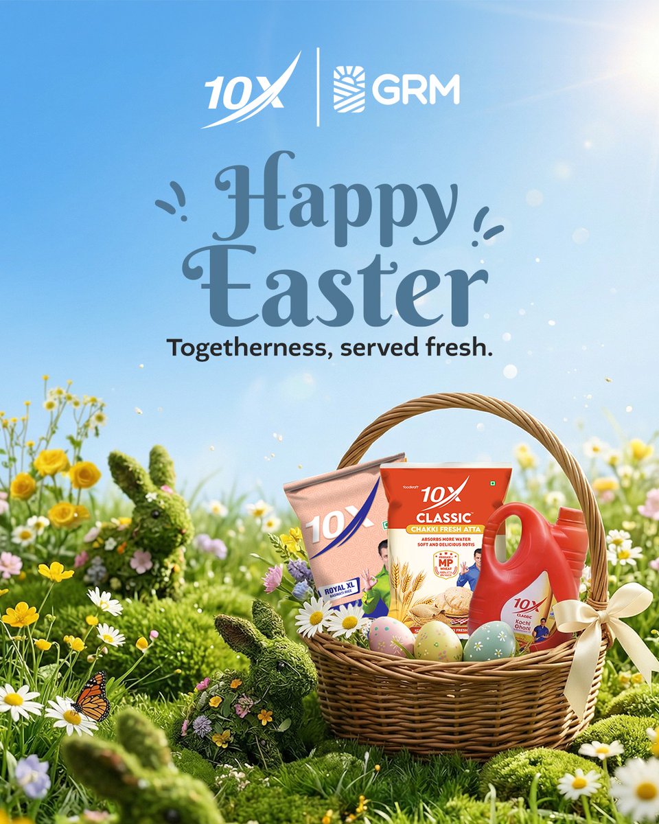 Wishing you a joyful and blessed Easter 🐇

May this beautiful occasion bring
 peace, happiness, and togetherness to your home and heart. ✨
Celebrating fresh beginnings and cherished moments.

– GRM Family

#HappyEaster #GRM #10X #EasterCelebration #FestiveWishes