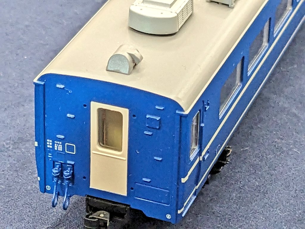 トラムウェイ試作品 14系500番台 塗装は良さそうに見えますね。☺️