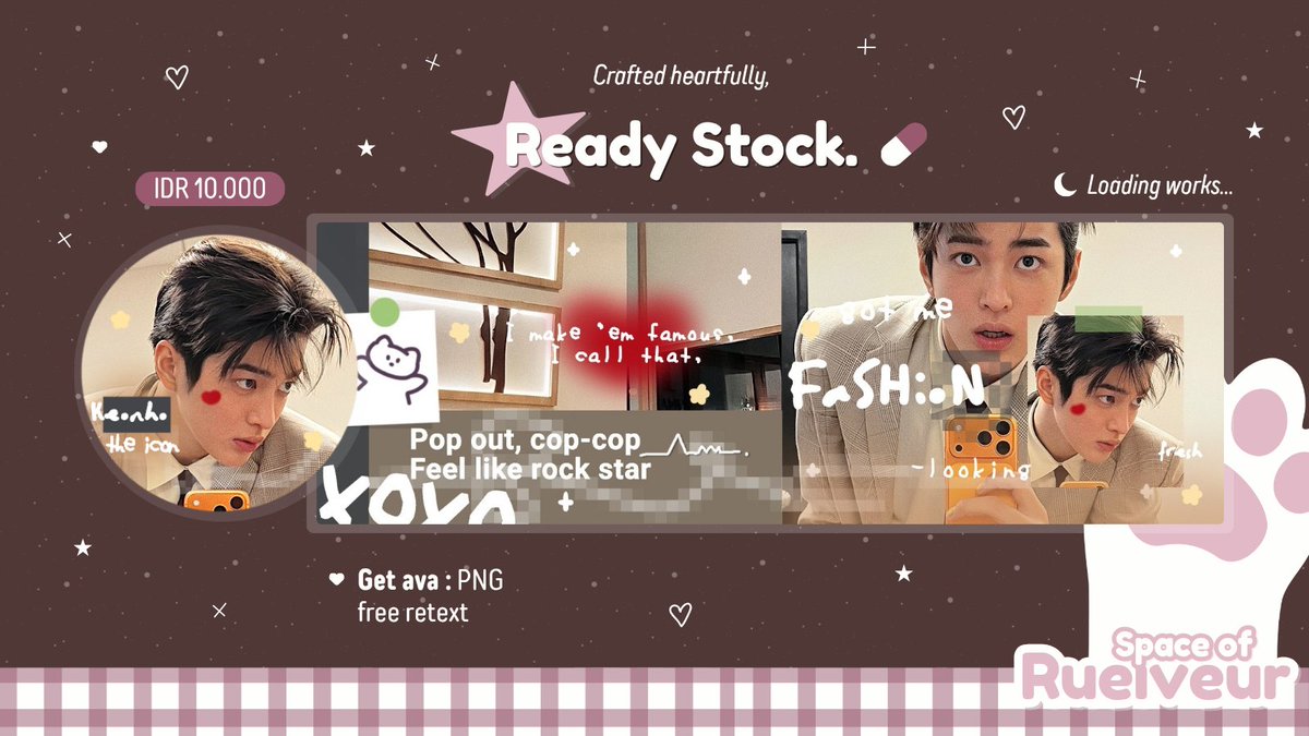 rueiveur's tweet photo. ┈─ help rt? thankyou! 🐈‍⬛

halo rue ada layout keonho cortis 🍫 prici tertera di pict dan siap untuk dijemput! <3 🍓

[ #zonauang ] https://t.co/aJwcbKlSnd