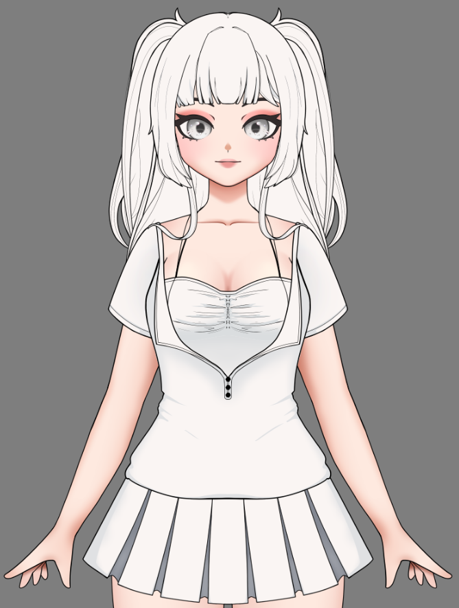AiryOnline's tweet photo. Customizable Ver2 will have modular clothing ☀️

The bust, torso, sweater, sleeves, and halter straps are all separate here ! https://t.co/1WZsxOMpt7