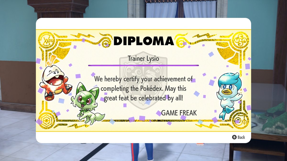 Finally got around to finishing the base game pokedex making it my first main game with all pokemon (excluding legends)