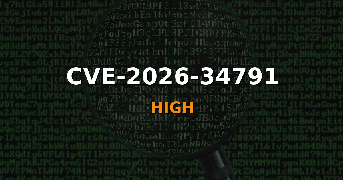 TheHackerWire's tweet photo. 🟠 CVE-2026-34791 - High

Endian Firewall version 3.3.25 and prior allow authenticated users to execute arbitrary OS commands via the DATE parameter to /cgi-bin/logs_proxy.cgi. The DATE parameter value is used to cons...

https://t.co/5AwQ6138DY https://t.co/aJr6lybZjm