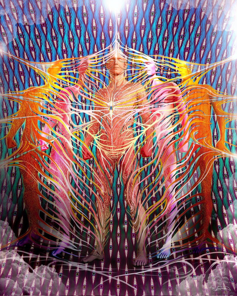 APsychedelics's tweet image. Layers of Self by @silviovieiraart 😍🤩 #trippy