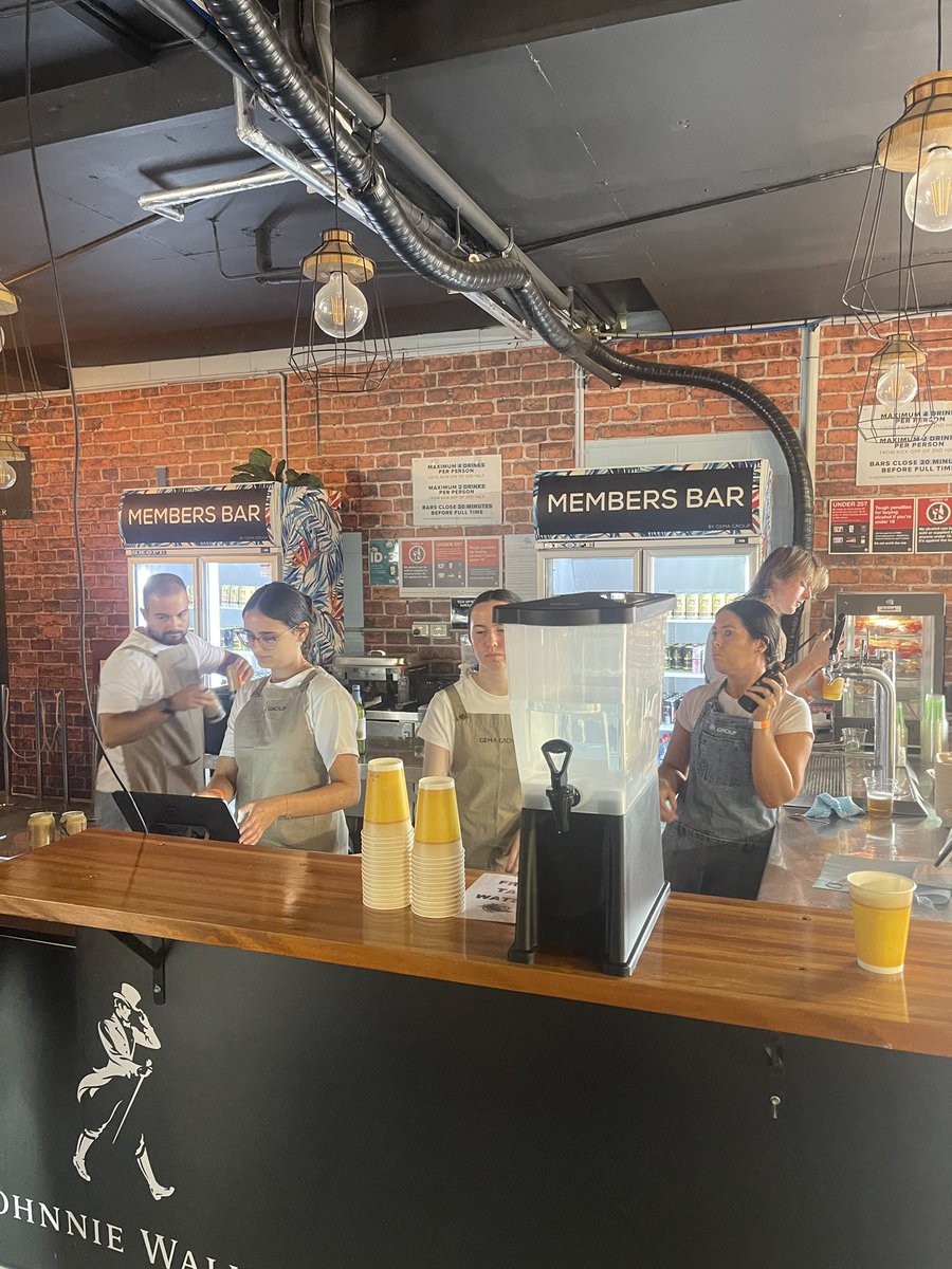 Fkn raining off to the members bar