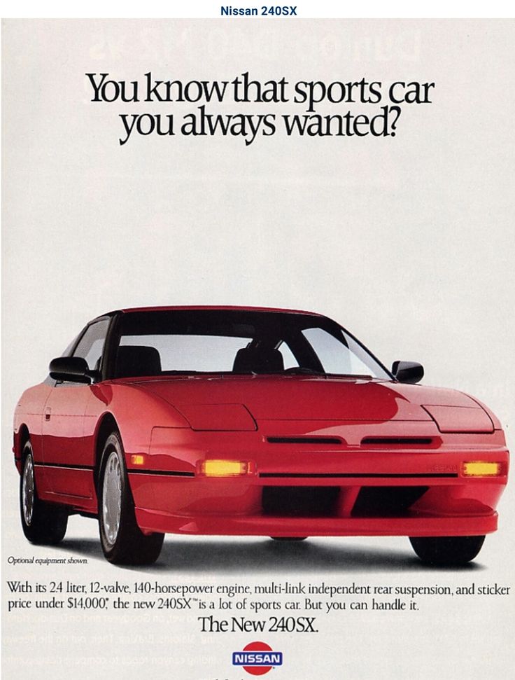 Retromania4ever's tweet image. 🎏🇯🇵🎏 1989 #Nissan 240SX, the 1st model year of the #iconic S13 generation in North #America.
2.4-liter, 12-valve, 140-hp engine.
Sticker price under $14,000.