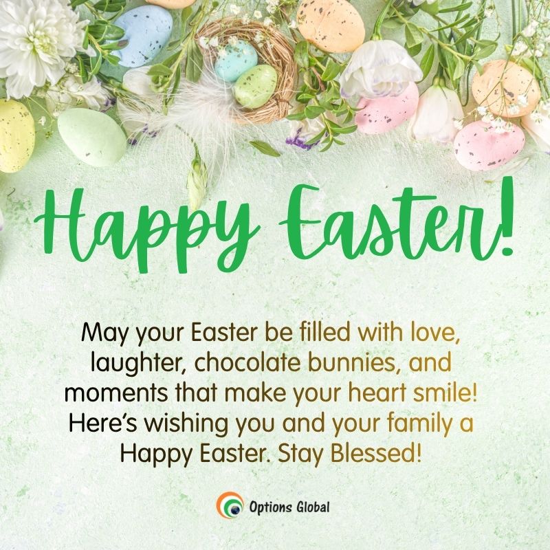 Write_Options's tweet photo. Together, all of us at Options Global wish you and your family a Happy Easter!
#Easter #HappyEaster https://t.co/8r0CMstzTU