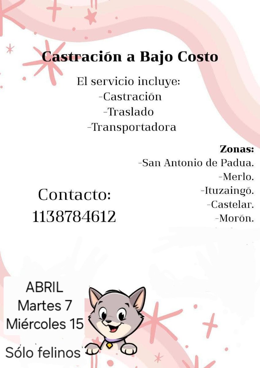 protegealanimal's tweet photo. - MORÓN
- CASTELAR
- ITUZAINGO
- PADUA
- MERLO
#MORÓN #CASTELAR #ITUZAINGO #PADUA #MERLO #LIBERTAD #PARQUESANMARTÍN #ZONAOESTE #GRANBSAS #BSAS #BUENOSAIRES #CONURBANO https://t.co/9Jy5YBeB3Q
