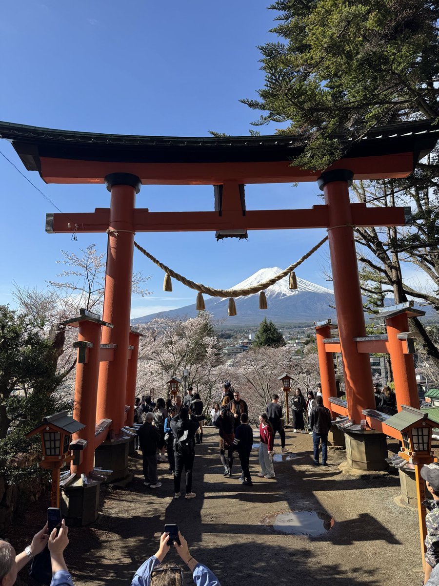 4n_y0r's tweet photo. 山梨の新倉山浅間公園でお花見🌸

1時間で天気変わりすぎ
9割以上外国人だった https://t.co/dTau1wk5vi