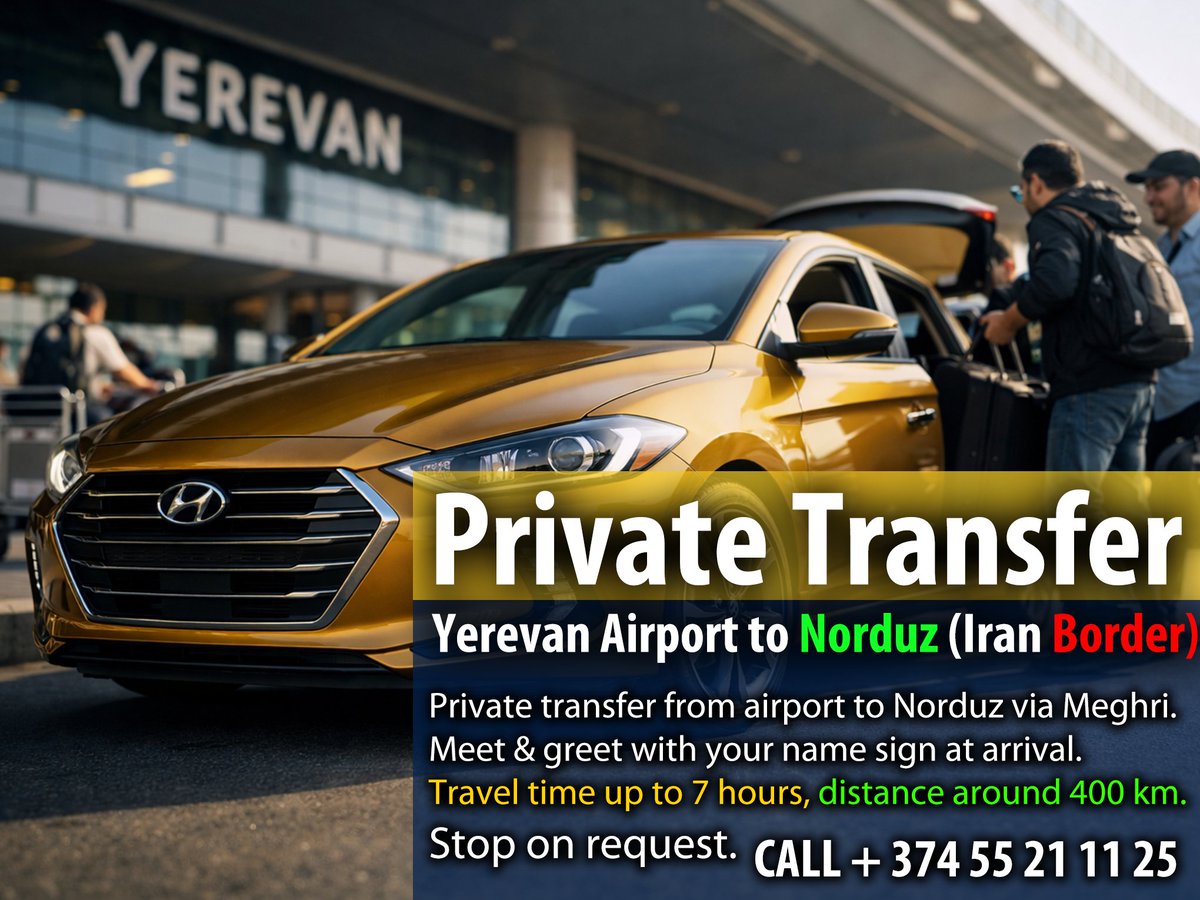 ArmenianRu's tweet photo. 🚖 Yerevan → Iran Border Taxi Service
Daily transfers available
Safe cross-border travel
📞 +374 55 211125
#DubaiMarina #DubaiNight #DubaiLife #VisitDubai #MarinaWalk https://t.co/mxujWzedm3