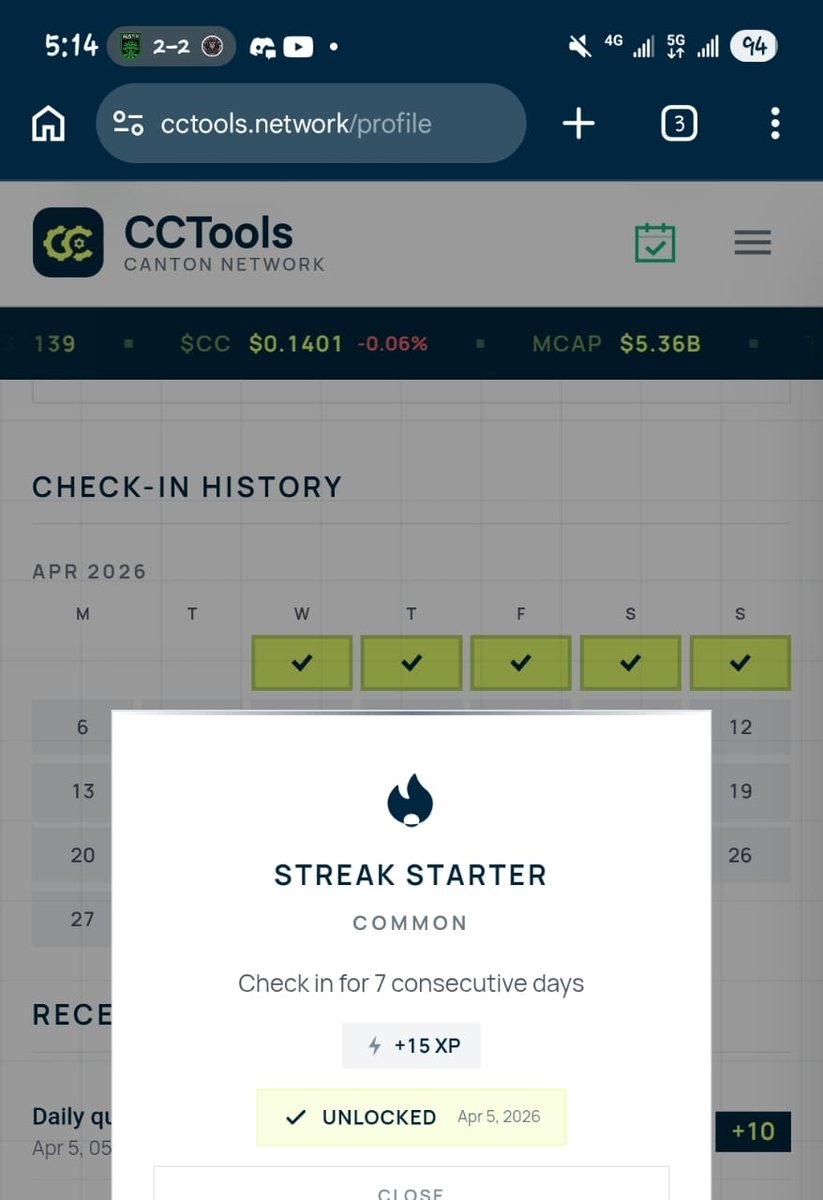 ShuaibFash's tweet photo. Daily Quest on @cantontools  
Streak: 7 Days XP Archive  
Check it out now… https://t.co/Lx2VlezHWR