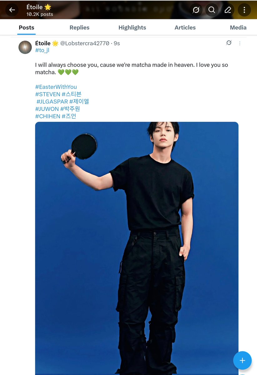 ssimply_mira's tweet photo. @fireflyRossie #to_jl
I will always choose you, cause we're matcha made in heaven. I love you so matcha. ๐๐
#EasterWithY
#STEVEN #์คํฐ
#JLGASPAR #์ ์ด
#JUWON #๋ฐ์ฃผ
#CHIHEN #์ฆ์ธ์์๋ธ
https://t.co/hfk0h6F70i https://t.co/qcr7bWlXPS