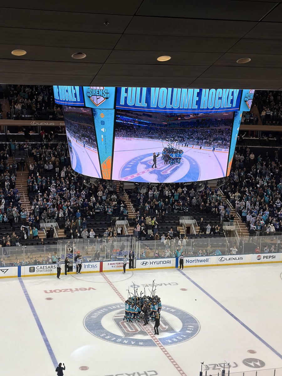 jasonheld's tweet photo. Great game, @PWHL_NewYork ! @TheGarden https://t.co/9K8NmjiY3x