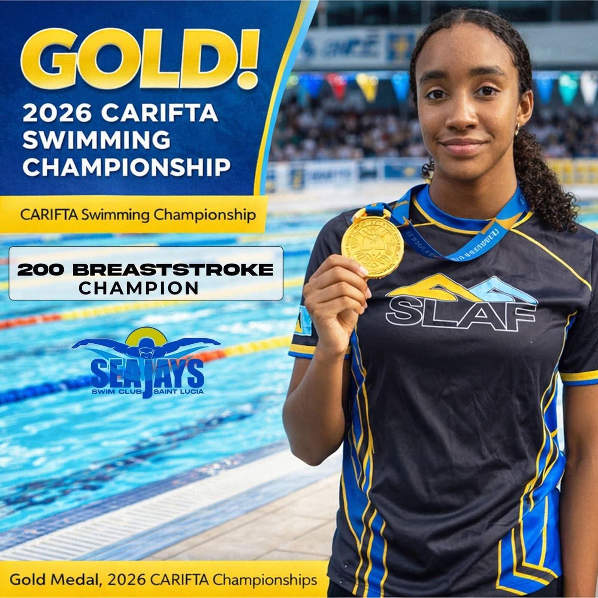 RhyesaJ's tweet photo. Saint Lucian Athletes make glorious waves at the CARIFTA Aquatics Championship 2026 
🇱🇨🇱🇨🇱🇨

In day one 5 medals were amassed. 

3 🥇 gold 
1 🥈 silver 
1 🥉 bronze 

#CARIFTA
#Aquatics
#Carifta2026
#SaintLucia https://t.co/p6a6NFxHl5