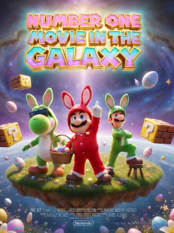 JurassicApe's tweet image. Have a #HappyEaster, all!
#SuperMarioGalaxy 🐰🐣
#AMCTheatres @CEOAdam