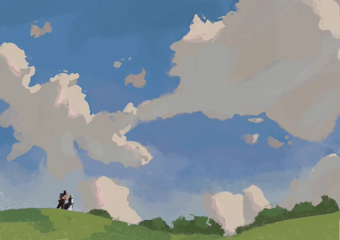 デカい雲描くのにもハマってます