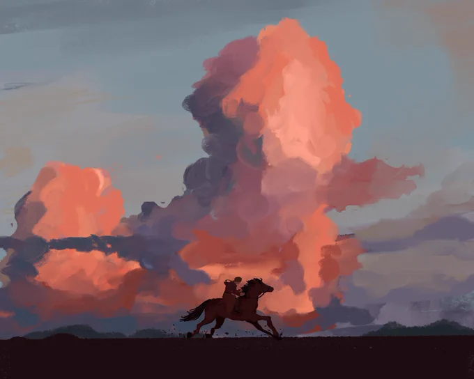 デカい雲描くのにもハマってます