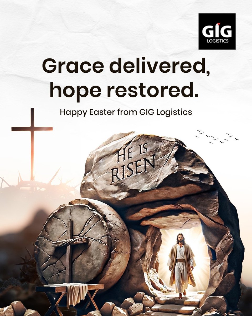 GiGLogistics's tweet image. Wishing you a season filled with peace, hope, and new beginnings.

Thank you for trusting GIGL to deliver what matters to you.

 Happy Easter.
#giglogistics #wedeliver #easter