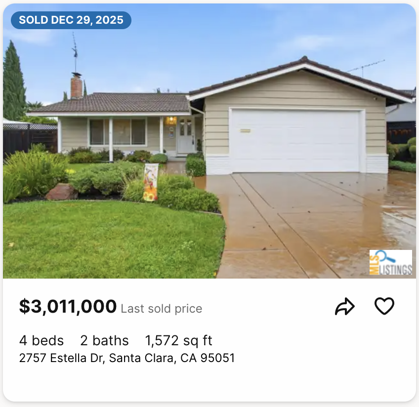 JonathanHoHAX's tweet photo. @rohindhar rookie numbers for Santa Clara

similar size home sale in my neighborhood
$35k under Redfin estimate
$1915 per sqft https://t.co/wmpCjIfYAw