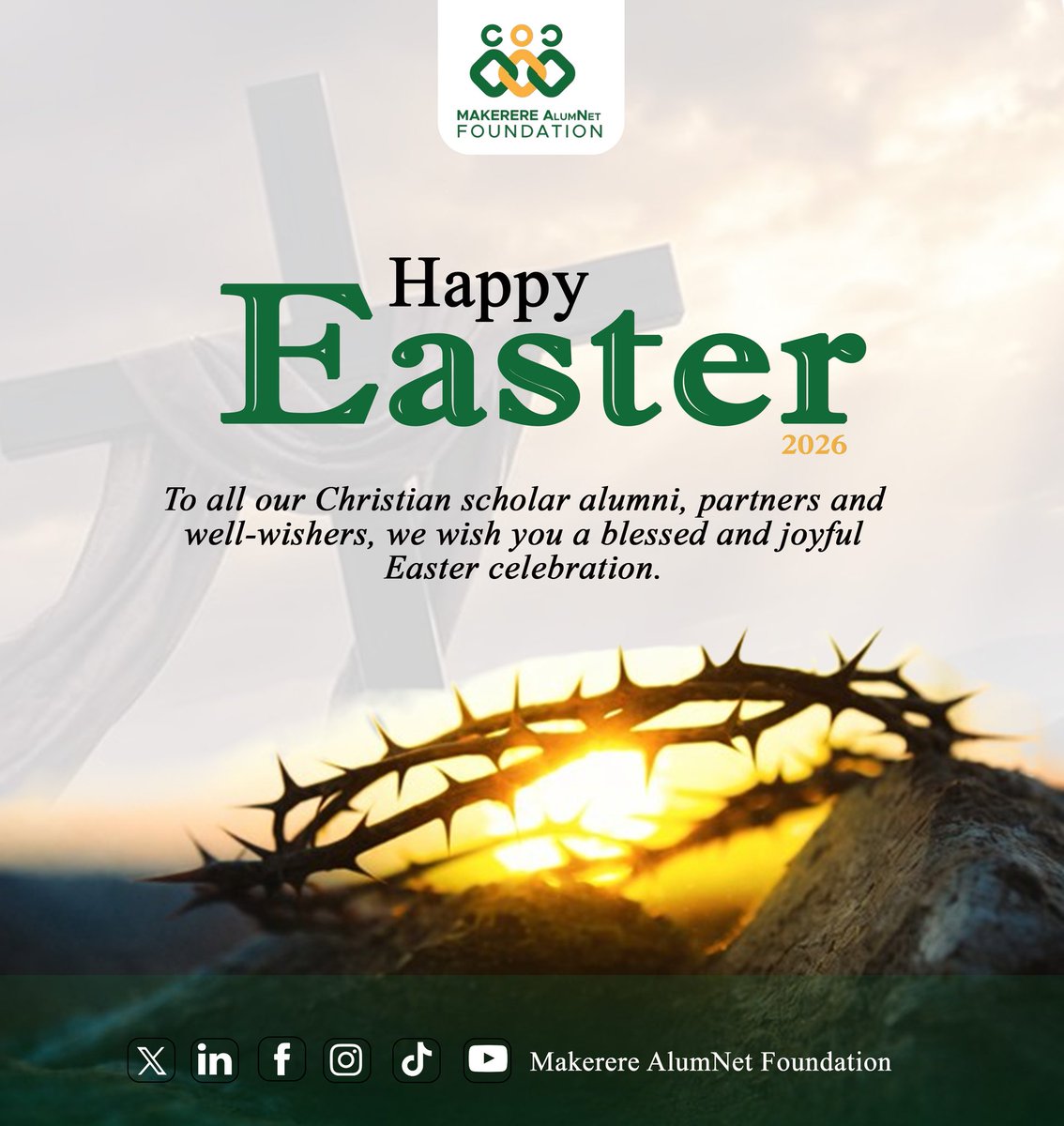 MCFMakAlumni's tweet photo. Wishing you a joyful and blessed Easter celebration. May this season fill your heart with peace, hope and renewed faith. https://t.co/AwK7dPNOtJ