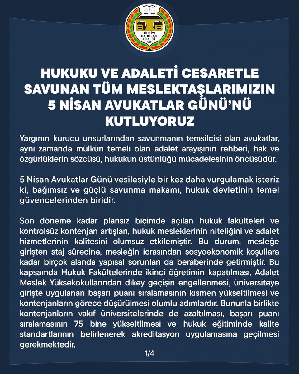 Türkiye Barolar Birliği tweet media