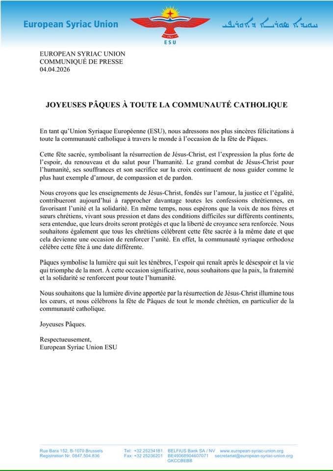 EuropeanSyriacUnion (ESU) ܚܘܝܕܐ ܣܘܪܝܐ ܕܐܘܪܝܦܝ tweet media