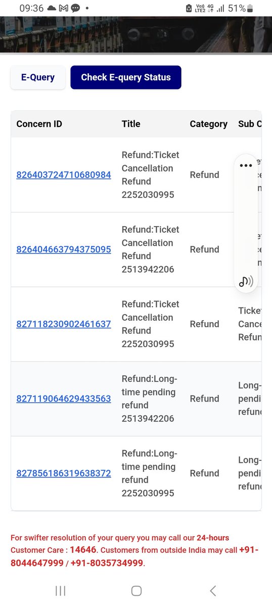 bsengupta123's tweet photo. @IRCTCofficial @irctcnorthzone @AshwiniVaishnaw 
Raised 6 complaints on  cancel refund not credited bk , gave bank data in  last 2 complaint? All closed without solving .
Will it be solved or i hv to go legal .
Minister Sir .. Kindly intervene n oblige . https://t.co/aJscQaFWwL