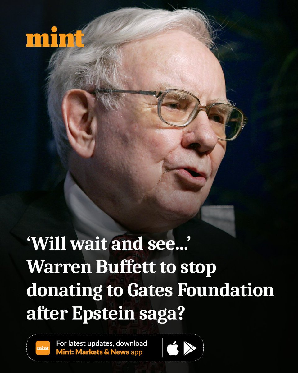 livemint's tweet image. In his first televised interview since stepping down in as Berkshire Hathaway's chief executive, Warren Buffett said he was not ready to commit to continuing his annual multibillion-dollar donations to the Gates Foundation.

Read the full story 🔗 livemint.com/companies/peop…
