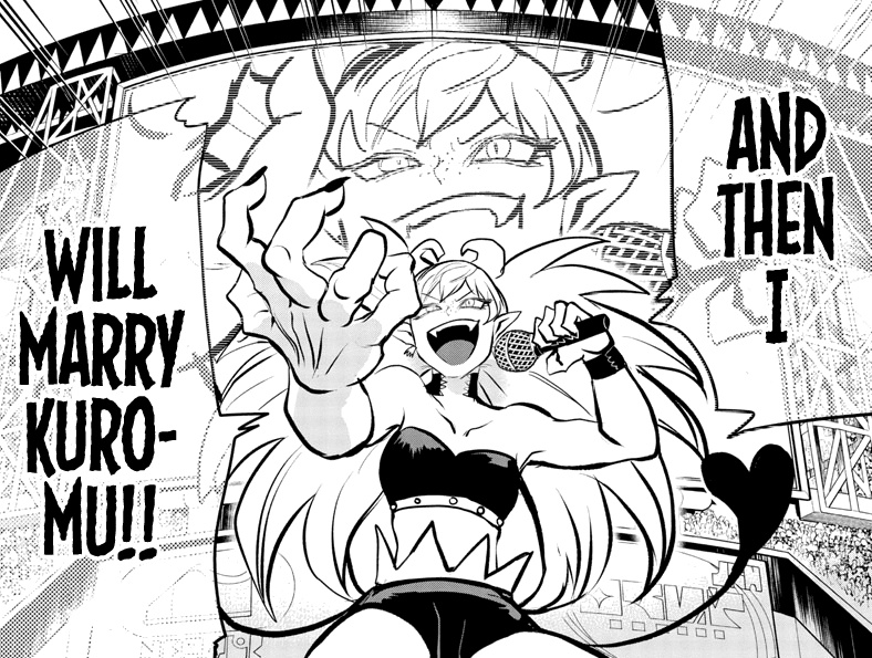 hitting the "AND THEN I WILL MARRY KUROMU!!"