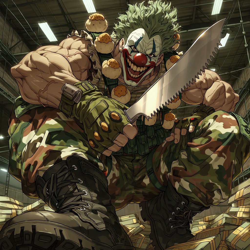 JohnSmith_EiS's tweet image. Rambozo, the nemesis of my superhero character Jersey Devil.
#supervillain #superhero #AIart #AIイラスト