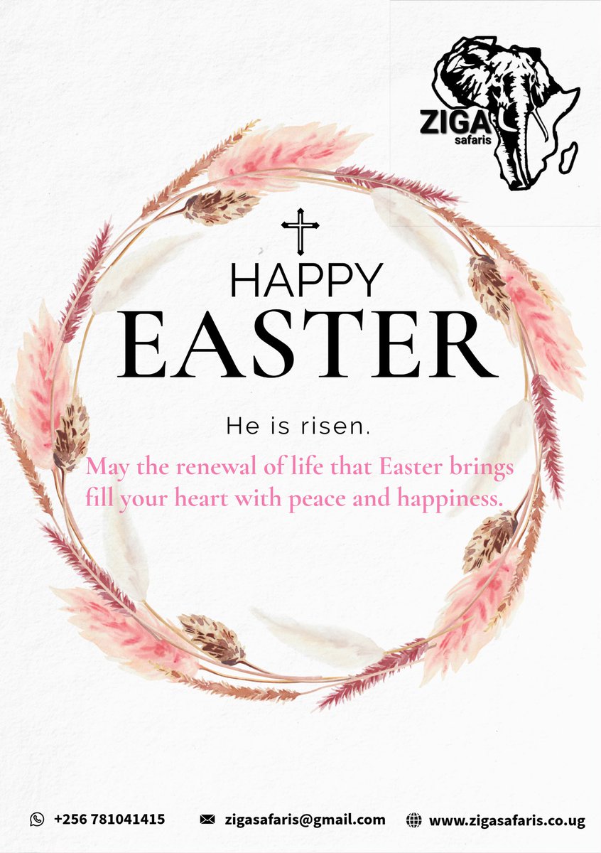 Zigasafaris's tweet photo. Wishing you a blessed Easter and a joyous reminder of God's love for us https://t.co/xKLFUUx3GQ