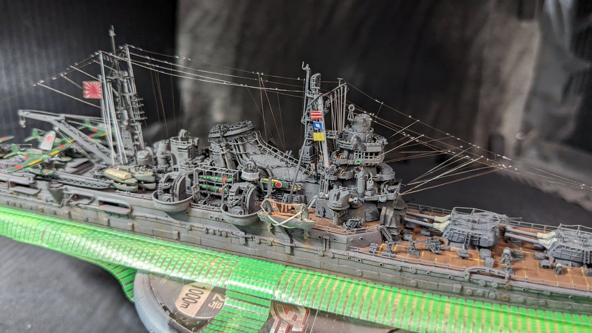 うーちゃん工廠【艦船模型むにも】(1/700高雄製作中) tweet media