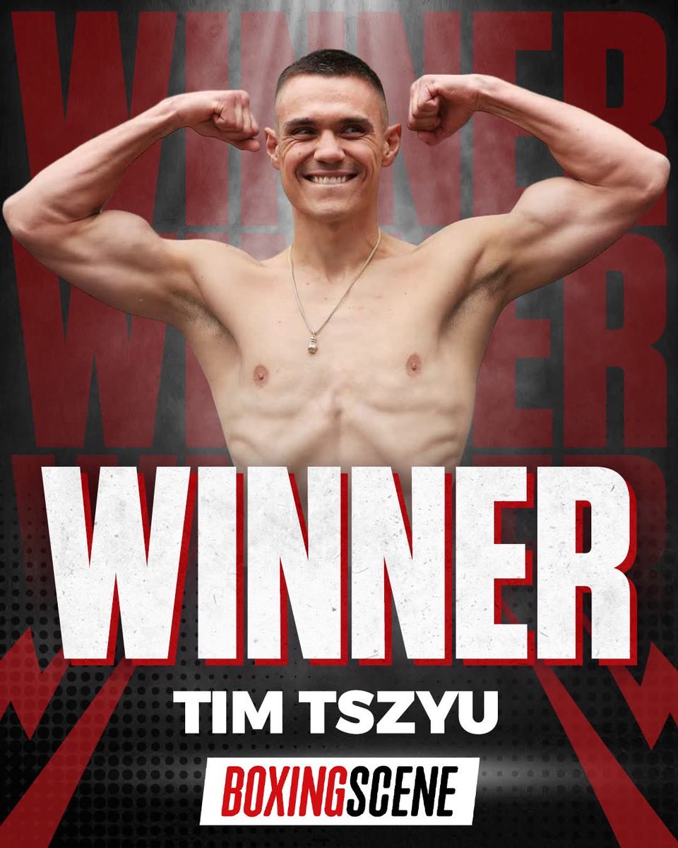 boxingscene's tweet photo. The phoenix 🐦‍🔥 Rises‼️ 

Tim Tszyu Wins it comfortably via unanimous decision. 

Will we see @Tim_Tszyu V @ErrolSpenceJr next ? https://t.co/W6mLPG8dLo
