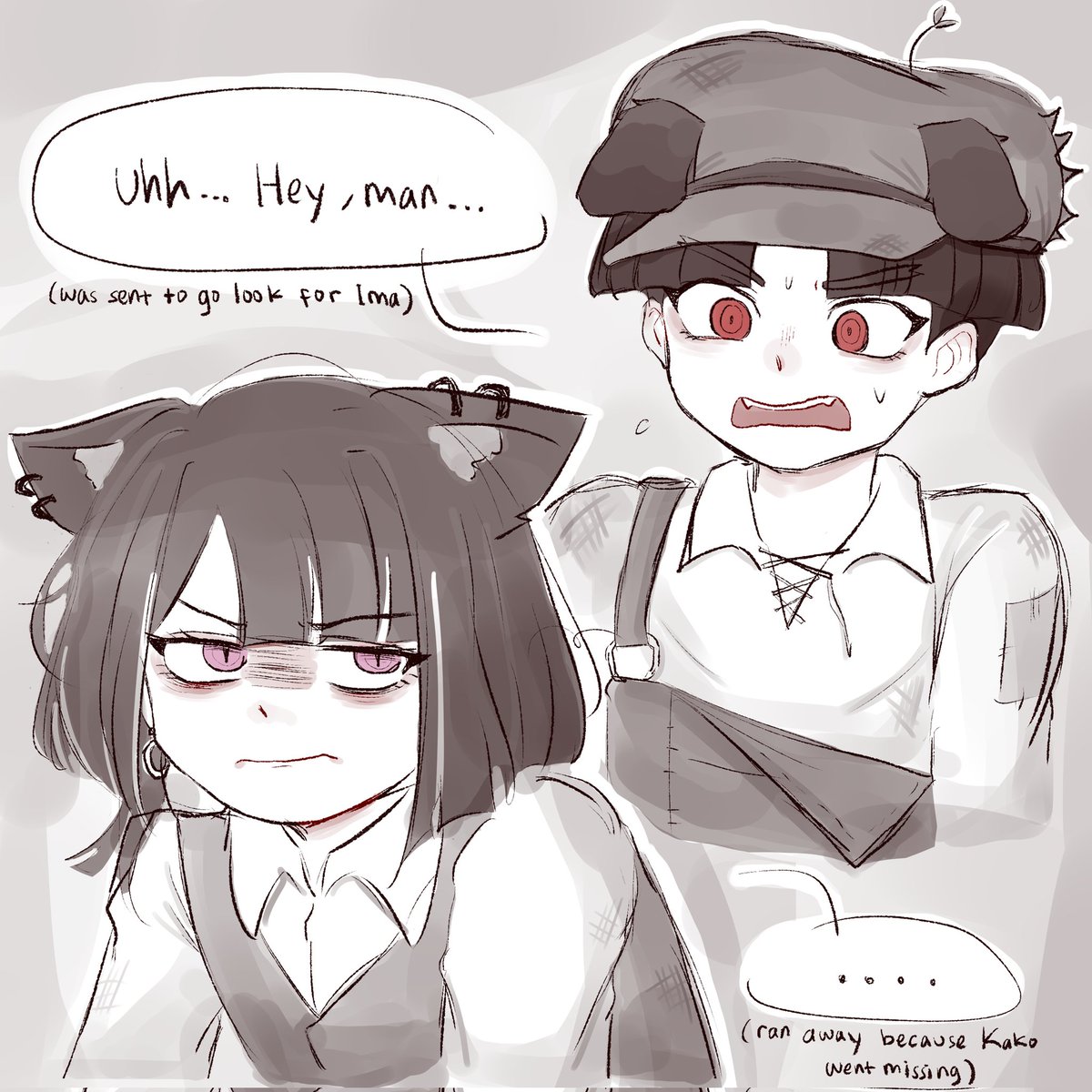 sasaracreamsoda's tweet photo. catboy dogboy imagaku thing from a fantasy au rp thingy https://t.co/oa5vZrVhkT