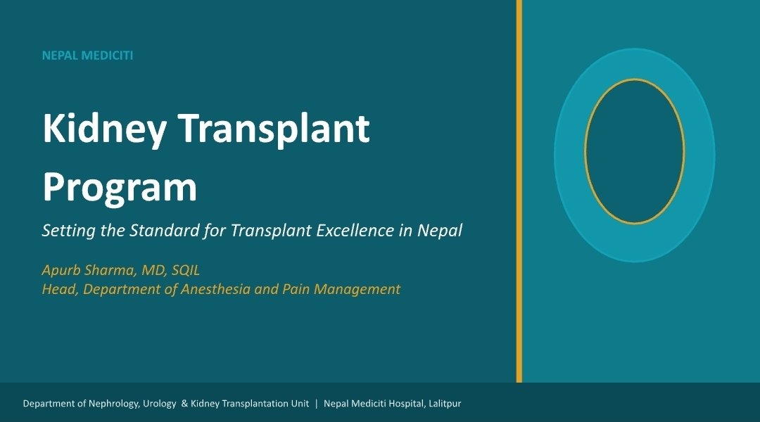ApurbSharma's tweet photo. #BrainDeath &amp; #OrganDonation Workshop in Nepal 🇳🇵 with Organ Donation Foundation &amp; Nepal Mediciti.
Building awareness, skills &amp; system - law, workflow, clinical excellence.
Speaking on transplant clinical excellence: Nepal Mediciti case study. https://t.co/YQQa7ATCOf