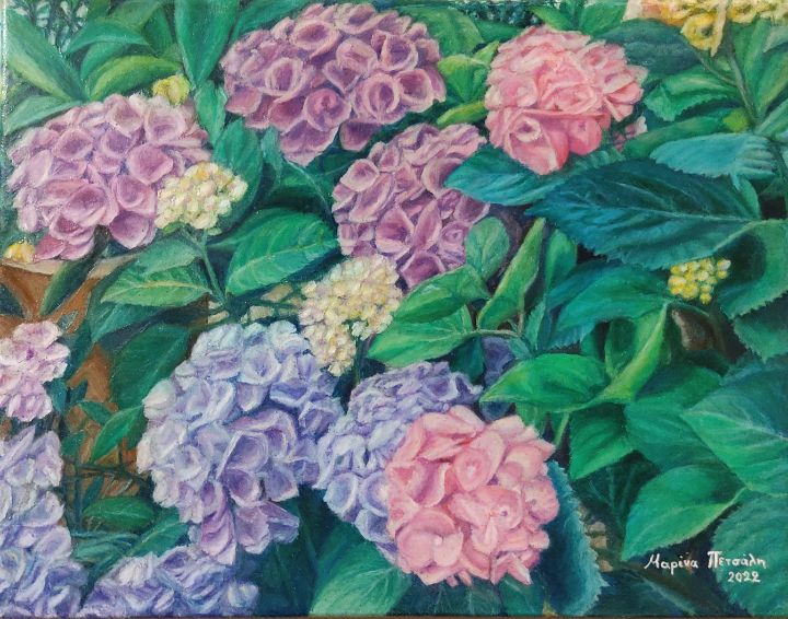 Art of the Day! "Garden of hydrangeas". Buy at: ArtPal.com/Smaltokosmo?i=…