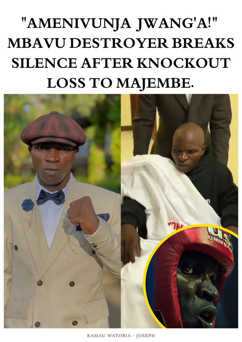 k_watoria's tweet photo. "𝗔𝗺𝗲𝗻𝗶𝘃𝘂𝗻𝗷𝗮 𝗷𝘄𝗮𝗻𝗴'𝗮 𝗹𝗮𝗸𝗶𝗻𝗶 𝗶𝗸𝗼 𝘀𝗮𝘄𝗮" Mbavu destroyer after knockout loss to Majembe. 
#BREAKING https://t.co/cdwshG7Dmj