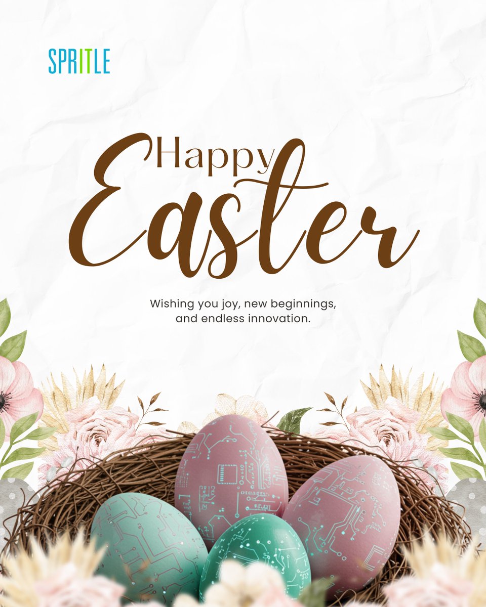 Wishing everyone a joyful Easter filled with hope, renewal, and new beginnings 🐣🐰

May this season inspire fresh ideas, positive energy, and meaningful moments—both in life and at work.

#Easter #NewBeginnings #Gratitude #SpringVibes #Celebration #Spritle #Lifeatspritle