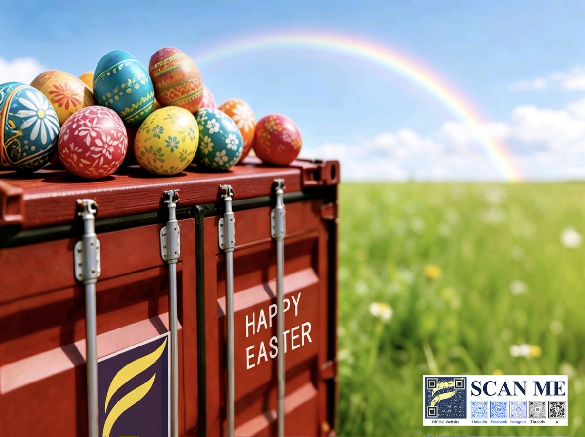 FLORENS_HK's tweet photo. Easter egg holds the promise of new life, FLORENS containers protect and carry your most valuable cargo to its next destination.
Wishing you a joyful Easter and successful shipments! 🐰✨
#FLORENS #Shipping #Logistics #Easter2026 #NewBeginnings https://t.co/lzTWroukqT