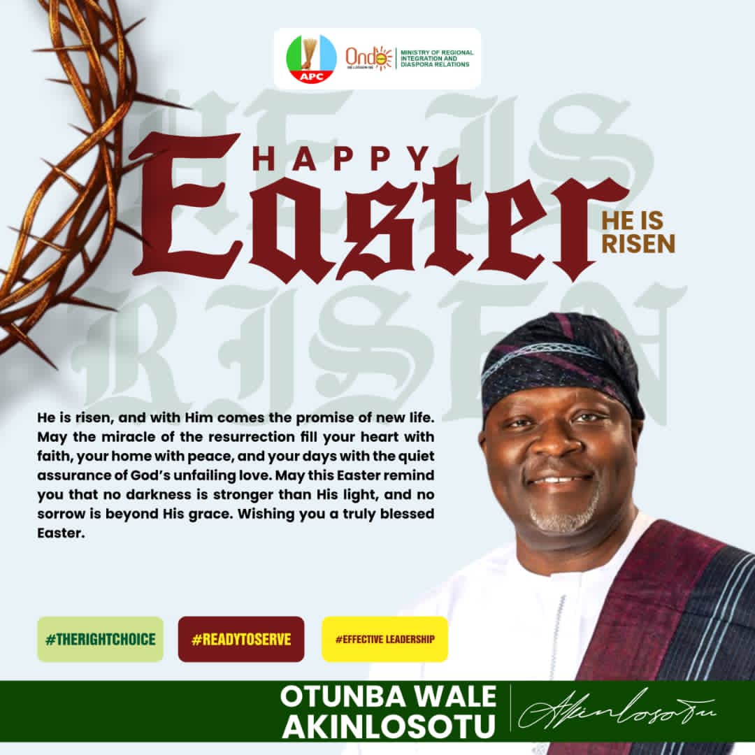 eric_ayool8343's tweet photo. Wishing you a blessed Easter! May the resurrection's hope, joy, and peace fill your life. May God bring renewal and unity to our community 🙏. https://t.co/wa6m1CBfj4