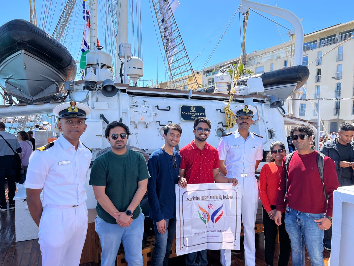 ICT_Asso's tweet photo. 🇮🇳⚓ Proud moment!
ICT members visited INS Sudarshini at Escale à Sète 2026 🇫🇷
Honoured to meet the Indian Navy and celebrate India’s maritime legacy.
#IndianNavy #ICT https://t.co/HRXL556bkj