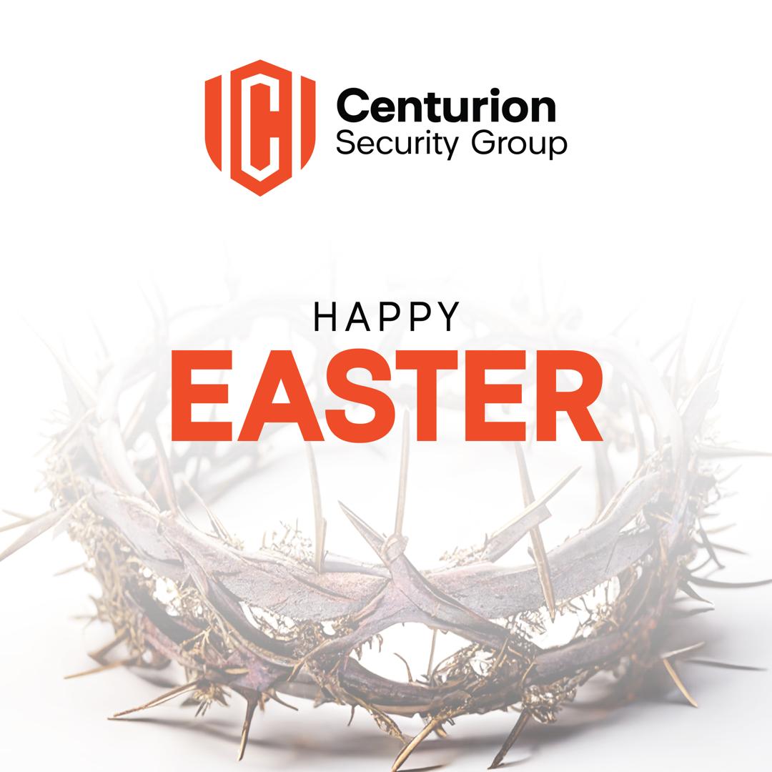 CenturionRW's tweet photo. Happy Easter from the Centurion Security Group team!
May this season of renewal bring you peace, joy, and lasting prosperity.

#centurionsecuritygroup #easter2026 https://t.co/YIm1WOgV7V
