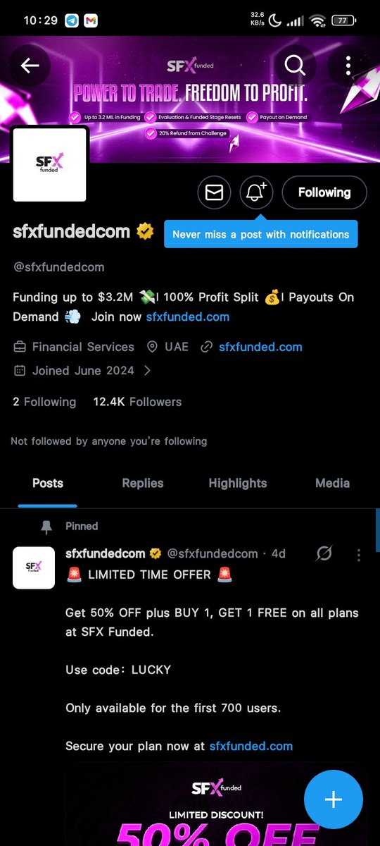 MyForexProps's tweet photo. @sfxfundedcom @SFxFunded https://t.co/WJCns61keB