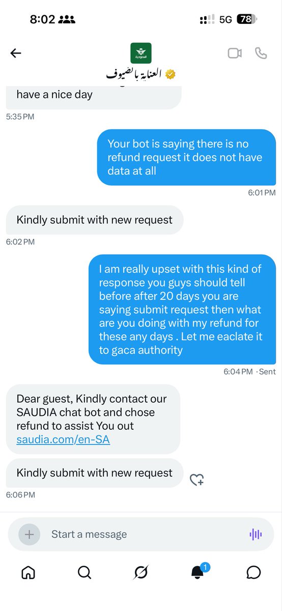 shaikui1's tweet photo. @SaudiAirlines @GACACare @Saudia_Care  My ticket (Booking ID: 72DO7Q, Ticket No: 0652196099361) was cancelled on the 17thMarch. I was told a refund was processed, but I have not received any amount yet. I’ve been following up daily with no update. Please resolve this urgently. https://t.co/UVlsFjNujq